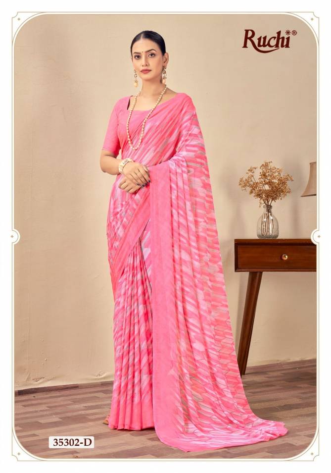 Star Chiffon 165 Ruchi Chiffon Printed Daily Wear Sarees Wholesale Price In Surat
